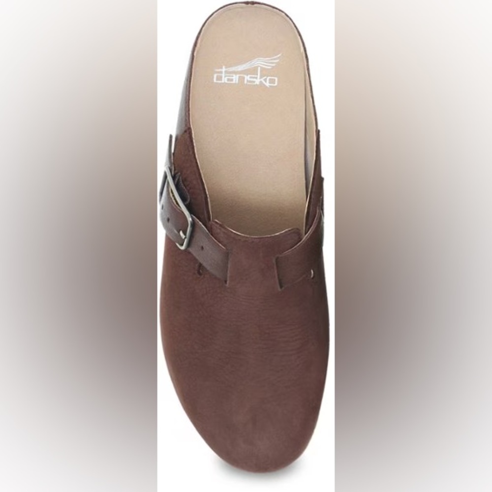 Dansko
Caia Nubuck Wedge Buckle Detail Clogs